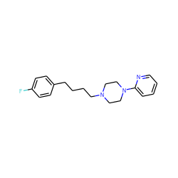 Fc1ccc(CCCCN2CCN(c3ccccn3)CC2)cc1 ZINC000001888172