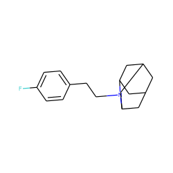 Fc1ccc(CCN2C3CC4CC(C3)CC2C4)cc1 ZINC000072104583