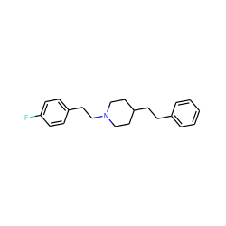 Fc1ccc(CCN2CCC(CCc3ccccc3)CC2)cc1 ZINC000653813429