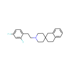 Fc1ccc(CCN2CCC3(CCc4ccccc4C3)CC2)c(F)c1 ZINC000013472069