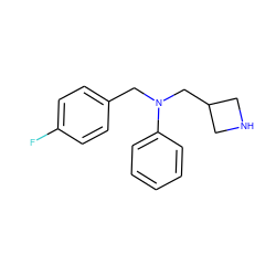 Fc1ccc(CN(CC2CNC2)c2ccccc2)cc1 ZINC000299824933