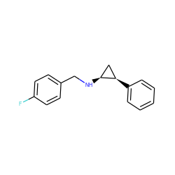 Fc1ccc(CN[C@H]2C[C@H]2c2ccccc2)cc1 ZINC000044423963