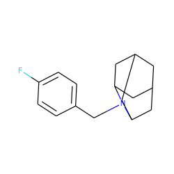 Fc1ccc(CN2C3CC4CC(C3)CC2C4)cc1 ZINC000072105111