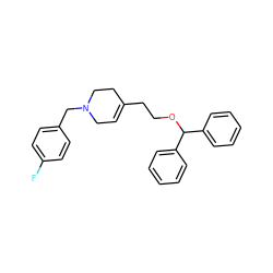 Fc1ccc(CN2CC=C(CCOC(c3ccccc3)c3ccccc3)CC2)cc1 ZINC000013493980