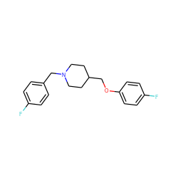 Fc1ccc(CN2CCC(COc3ccc(F)cc3)CC2)cc1 ZINC000000014949