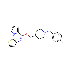 Fc1ccc(CN2CCC(COc3nc4ccsc4n4cccc34)CC2)cc1 ZINC000169329289