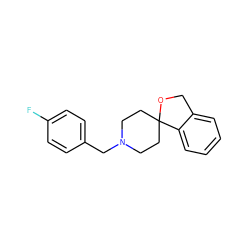 Fc1ccc(CN2CCC3(CC2)OCc2ccccc23)cc1 ZINC000040881332