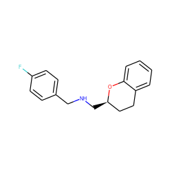 Fc1ccc(CNC[C@@H]2CCc3ccccc3O2)cc1 ZINC000013775969