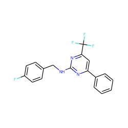 Fc1ccc(CNc2nc(-c3ccccc3)cc(C(F)(F)F)n2)cc1 ZINC000000213184