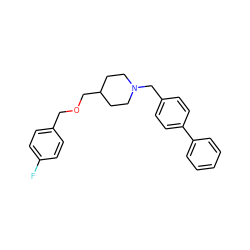 Fc1ccc(COCC2CCN(Cc3ccc(-c4ccccc4)cc3)CC2)cc1 ZINC000013730127