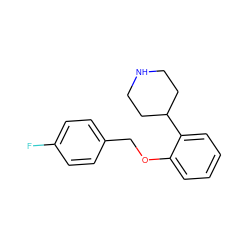 Fc1ccc(COc2ccccc2C2CCNCC2)cc1 ZINC000045287918