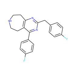 Fc1ccc(Cc2nc3c(c(-c4ccc(F)cc4)n2)CCNCC3)cc1 ZINC000029126586