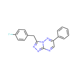 Fc1ccc(Cc2nnc3ncc(-c4ccccc4)nn23)cc1 ZINC000006745208