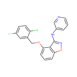 Fc1ccc(Cl)c(COc2cccc3onc(Nc4cccnc4)c23)c1 ZINC001772768864