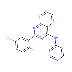 Fc1ccc(Cl)cc1-c1nc(Nc2ccncc2)c2nccnc2n1 ZINC000090485237