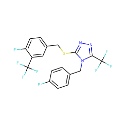 Fc1ccc(Cn2c(SCc3ccc(F)c(C(F)(F)F)c3)nnc2C(F)(F)F)cc1 ZINC000008773062