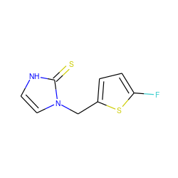 Fc1ccc(Cn2cc[nH]c2=S)s1 ZINC000029549361