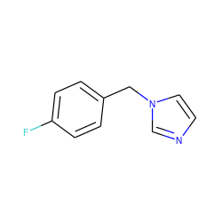 Fc1ccc(Cn2ccnc2)cc1 ZINC000005588657