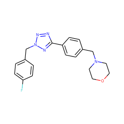 Fc1ccc(Cn2nnc(-c3ccc(CN4CCOCC4)cc3)n2)cc1 ZINC000019335031