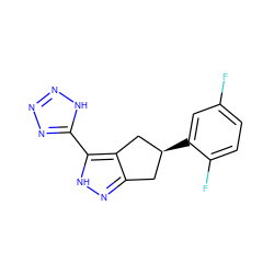 Fc1ccc(F)c([C@H]2Cc3n[nH]c(-c4nnn[nH]4)c3C2)c1 ZINC000040412644