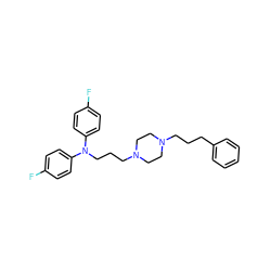 Fc1ccc(N(CCCN2CCN(CCCc3ccccc3)CC2)c2ccc(F)cc2)cc1 ZINC000022930222