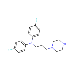 Fc1ccc(N(CCCN2CCNCC2)c2ccc(F)cc2)cc1 ZINC000022930220