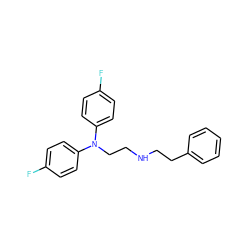 Fc1ccc(N(CCNCCc2ccccc2)c2ccc(F)cc2)cc1 ZINC000084669194