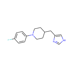 Fc1ccc(N2CCC(Cc3c[nH]cn3)CC2)cc1 ZINC000053314817