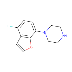 Fc1ccc(N2CCNCC2)c2occc12 ZINC000013741472