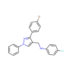 Fc1ccc(NCc2cn(-c3ccccc3)nc2-c2ccc(Br)cc2)cc1 ZINC000084712960