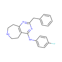 Fc1ccc(Nc2nc(Cc3ccccc3)nc3c2CCNCC3)cc1 ZINC000096928128