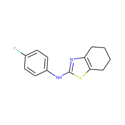 Fc1ccc(Nc2nc3c(s2)CCCC3)cc1 ZINC000000051866