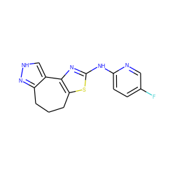 Fc1ccc(Nc2nc3c(s2)CCCc2n[nH]cc2-3)nc1 ZINC000072119708