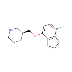 Fc1ccc(OC[C@@H]2CNCCO2)c2c1CCC2 ZINC000003809198