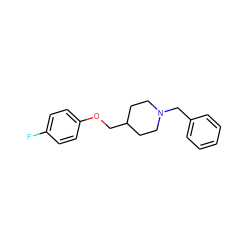 Fc1ccc(OCC2CCN(Cc3ccccc3)CC2)cc1 ZINC000000005165