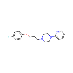 Fc1ccc(OCCCN2CCN(c3ccccn3)CC2)cc1 ZINC000001888141