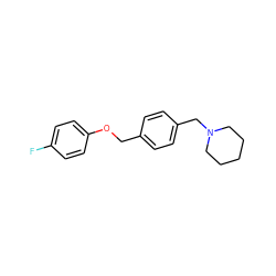 Fc1ccc(OCc2ccc(CN3CCCCC3)cc2)cc1 ZINC000013517622