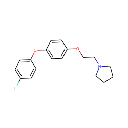 Fc1ccc(Oc2ccc(OCCN3CCCC3)cc2)cc1 ZINC000060046014