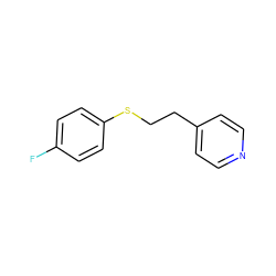 Fc1ccc(SCCc2ccncc2)cc1 ZINC000000231807