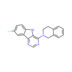 Fc1ccc2[nH]c3c(N4CCc5ccccc5C4)ncnc3c2c1 ZINC000000507940