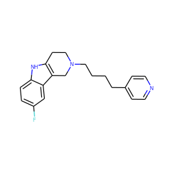 Fc1ccc2[nH]c3c(c2c1)CN(CCCCc1ccncc1)CC3 ZINC000029486965