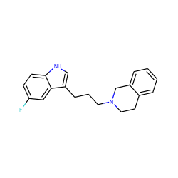 Fc1ccc2[nH]cc(CCCN3CCc4ccccc4C3)c2c1 ZINC000029545696