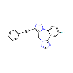 Fc1ccc2c(c1)-c1ncnn1Cc1c(C#Cc3ccccc3)ncn1-2 ZINC000118891406