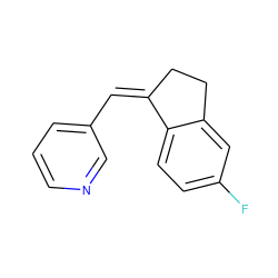 Fc1ccc2c(c1)CC/C2=C/c1cccnc1 ZINC000013610771