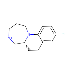 Fc1ccc2c(c1)CC[C@@H]1CNCCCN21 ZINC001772601966