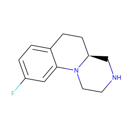 Fc1ccc2c(c1)N1CCNC[C@@H]1CC2 ZINC000084772143