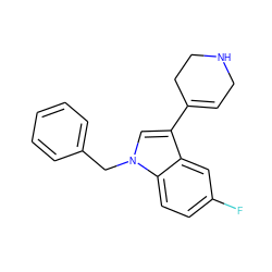 Fc1ccc2c(c1)c(C1=CCNCC1)cn2Cc1ccccc1 ZINC000299832886