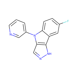 Fc1ccc2c(c1)c1[nH]ncc1n2-c1cccnc1 ZINC000210485672