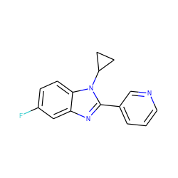 Fc1ccc2c(c1)nc(-c1cccnc1)n2C1CC1 ZINC000113879177