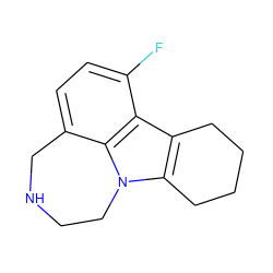 Fc1ccc2c3c1c1c(n3CCNC2)CCCC1 ZINC000026576078